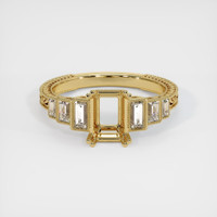 14K Yellow Gold Antique Style Ring Setting Image