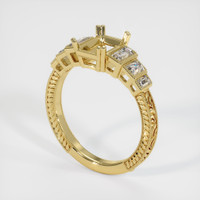 18K Yellow Gold Antique Style Ring Setting Video
