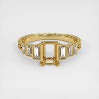 18K Yellow Gold Antique Style Ring Setting Image