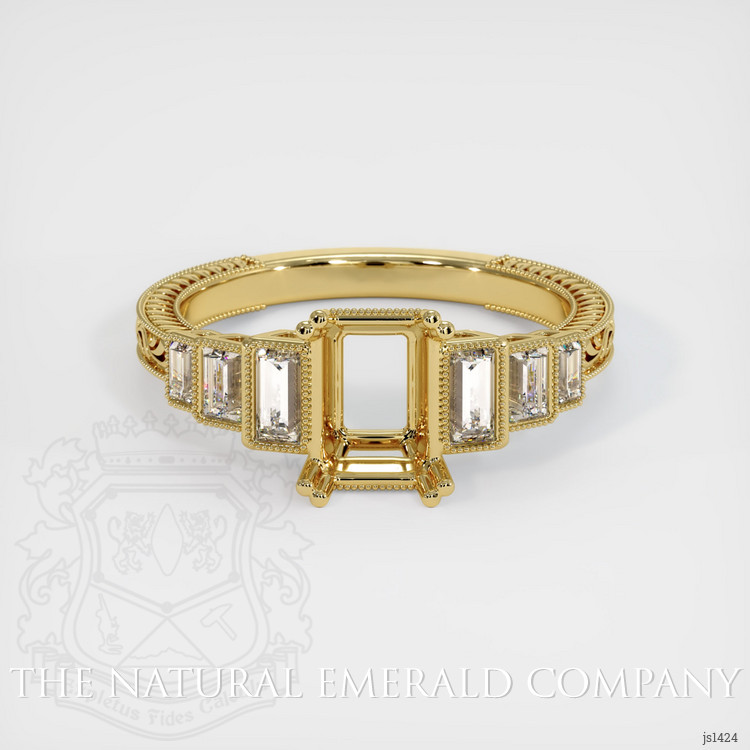 18K Yellow Gold Antique Style Ring Setting