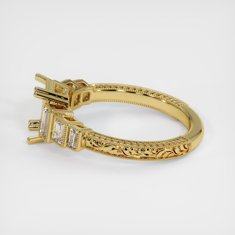 18K Yellow Gold Antique Style Ring Setting