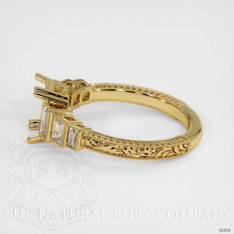 18K Yellow Gold Antique Style Ring Setting