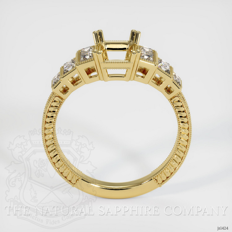 18K Yellow Gold Antique Style Ring Setting