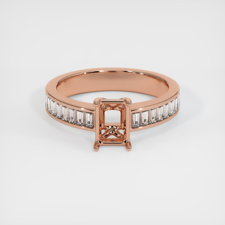 14K Rose Gold Accent Stones Ring Setting