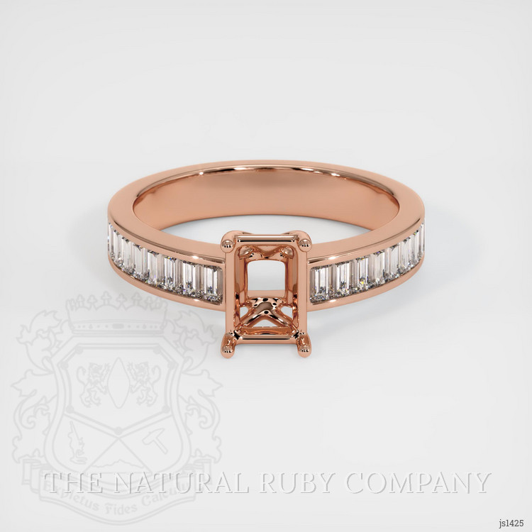14K Rose Gold Accent Stones Ring Setting
