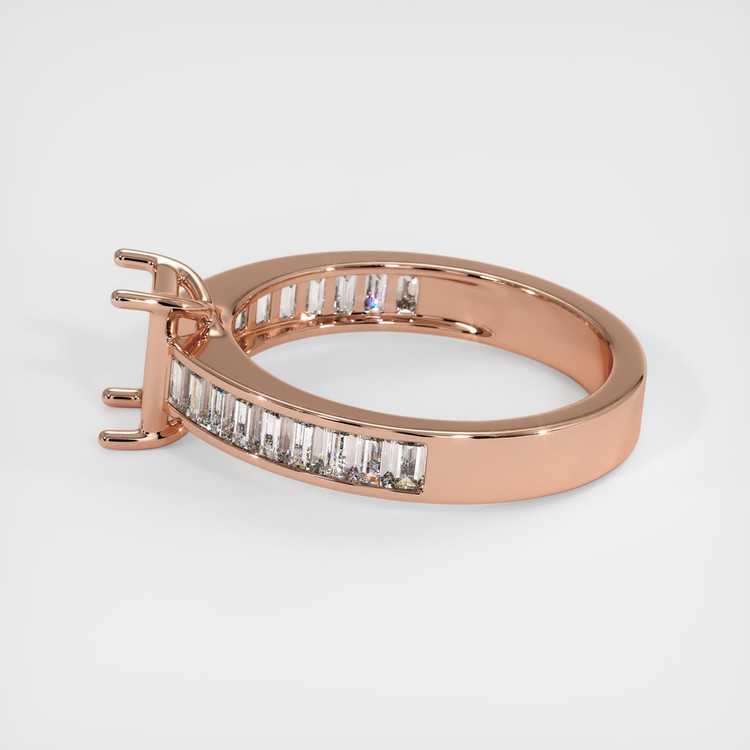14K Rose Gold Accent Stones Ring Setting