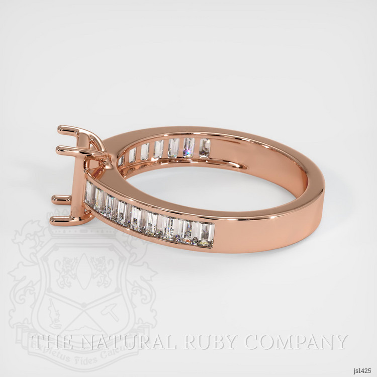 14K Rose Gold Accent Stones Ring Setting