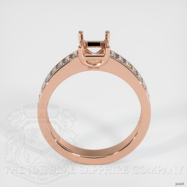 14K Rose Gold Accent Stones Ring Setting