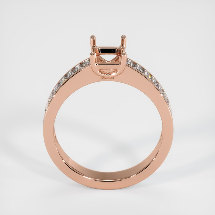 14K Rose Gold Accent Stones Ring Setting