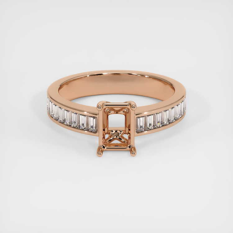 18K Rose Gold Accent Stones Ring Setting