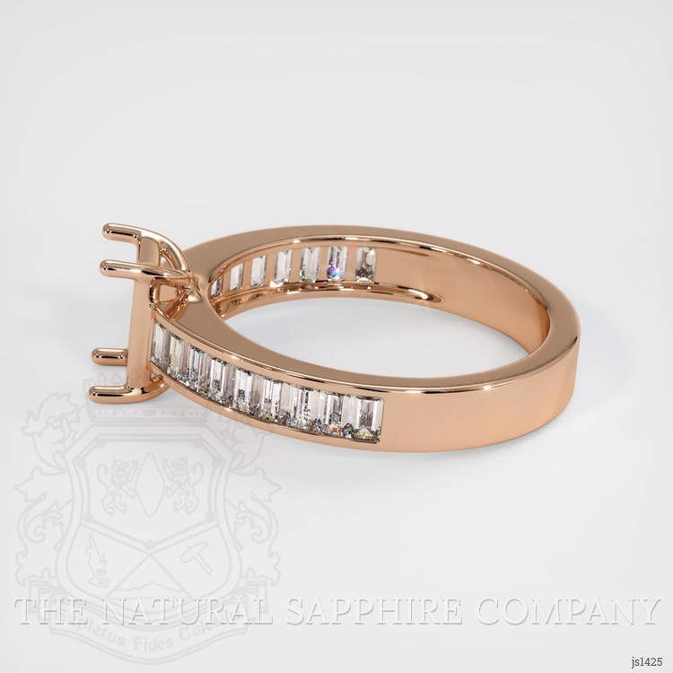 18K Rose Gold Accent Stones Ring Setting