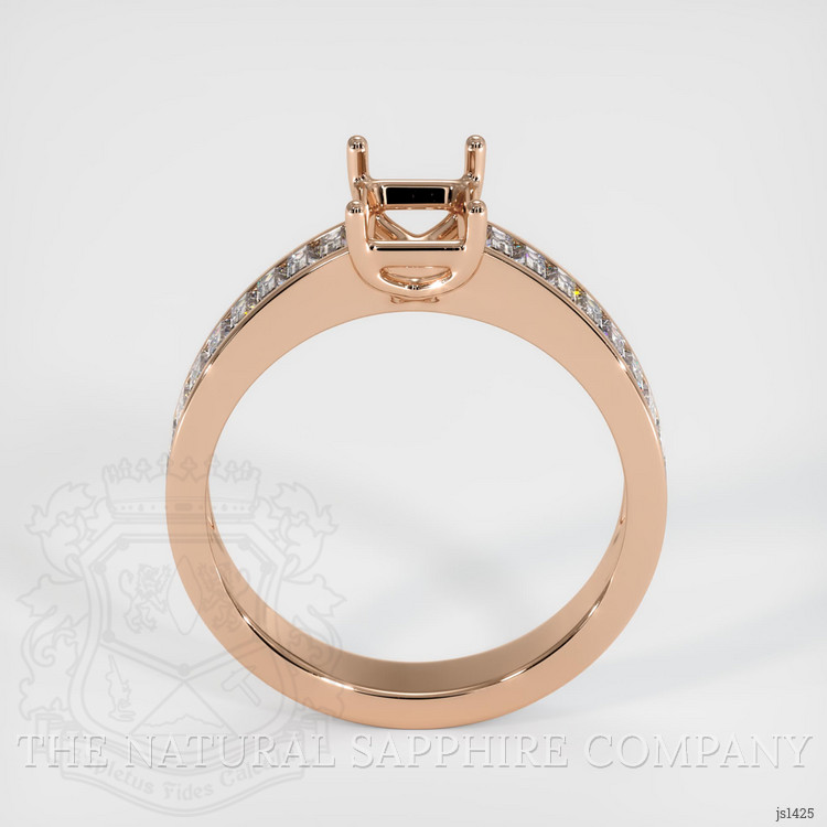 18K Rose Gold Accent Stones Ring Setting