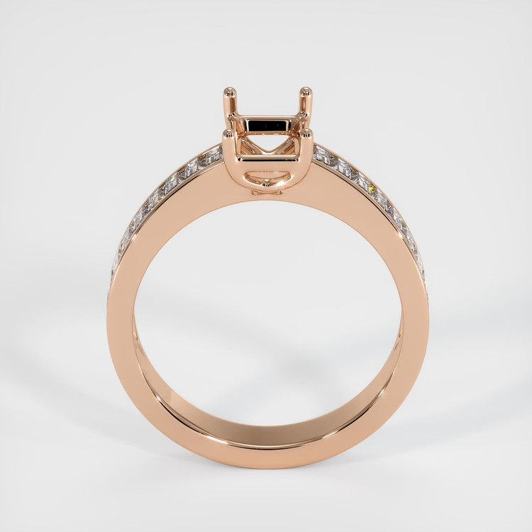 18K Rose Gold Accent Stones Ring Setting
