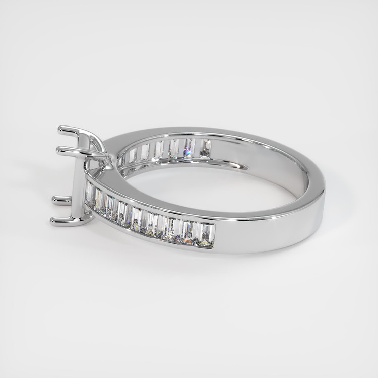 14K White Gold Accent Stones Ring Setting
