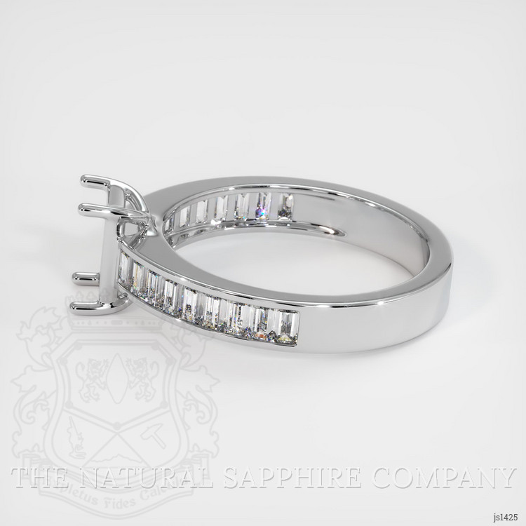 14K White Gold Accent Stones Ring Setting