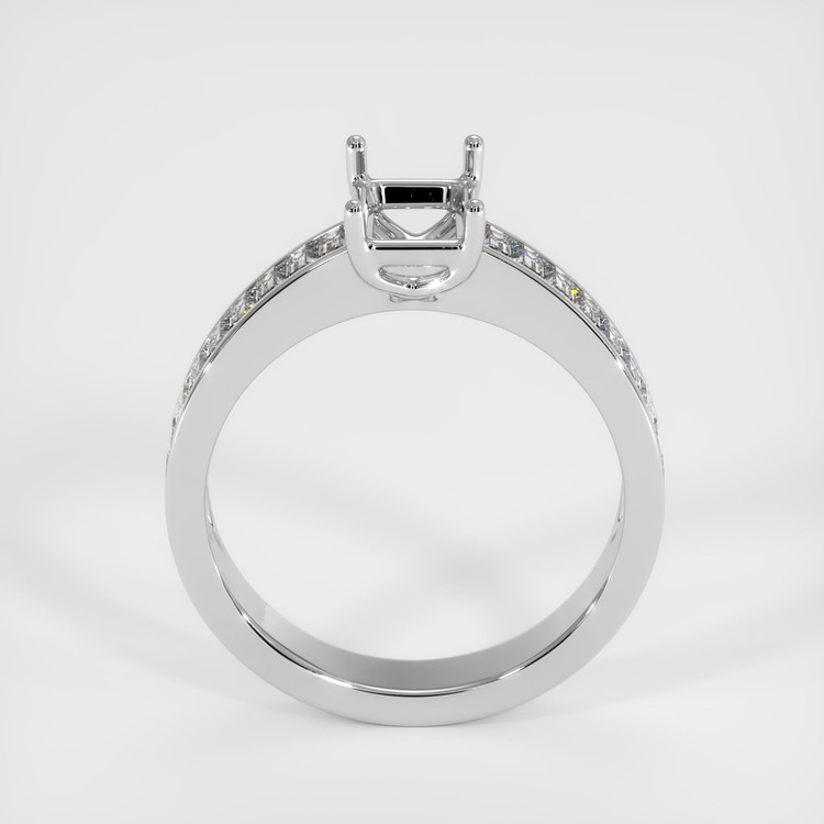 14K White Gold Accent Stones Ring Setting