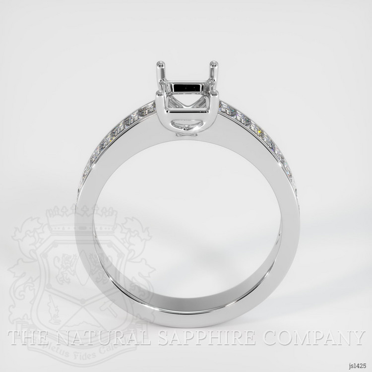 14K White Gold Accent Stones Ring Setting