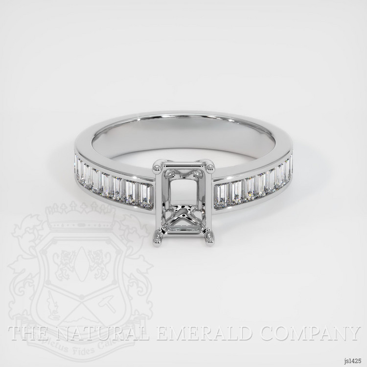 18K White Gold Accent Stones Ring Setting