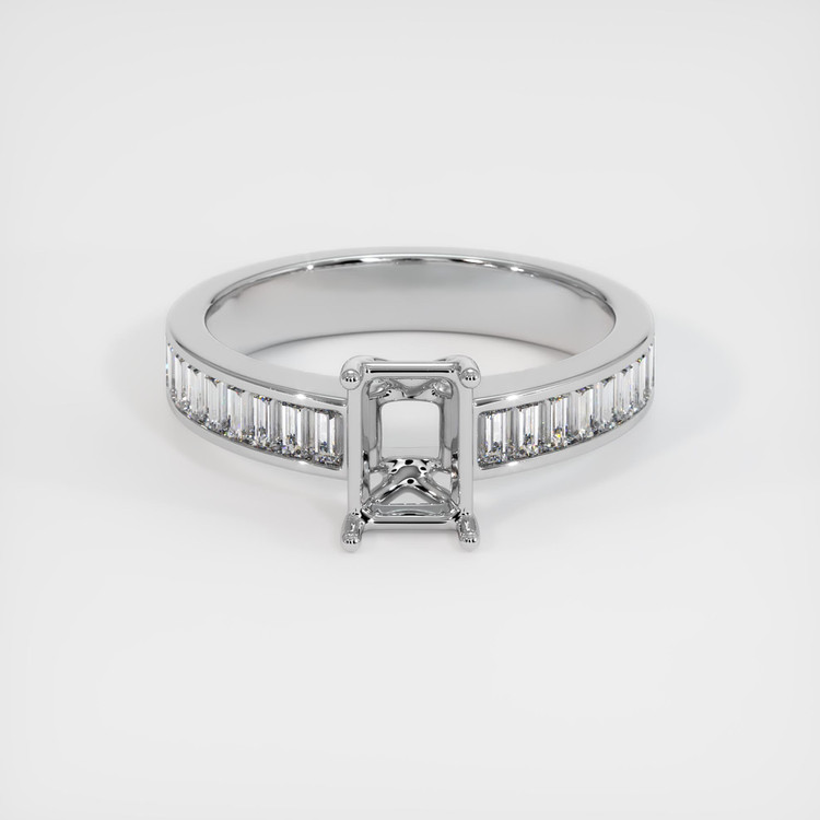 18K White Gold Accent Stones Ring Setting