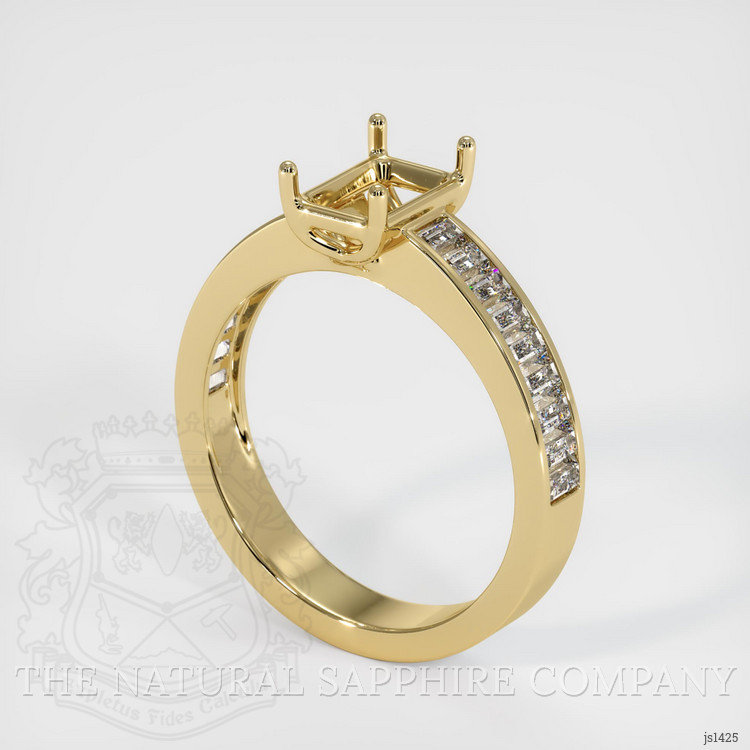 14K Yellow Gold Accent Stones Ring Setting