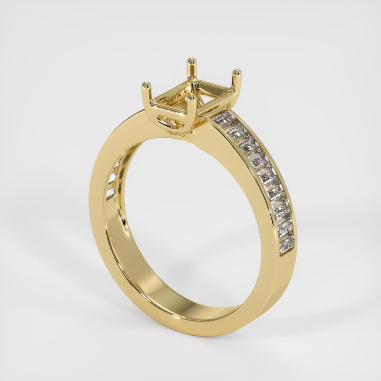 14K Yellow Gold Accent Stones Ring Setting