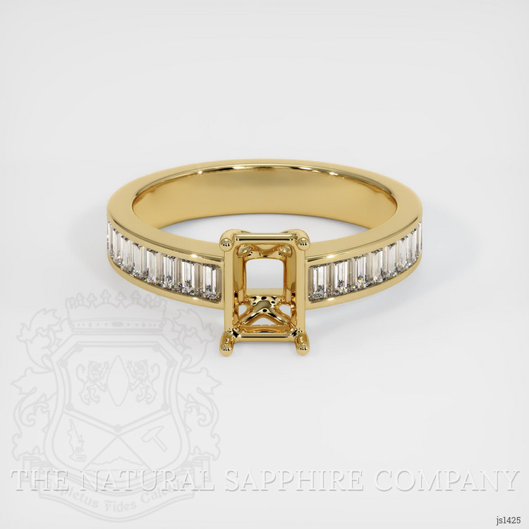 14K Yellow Gold Accent Stones Ring Setting