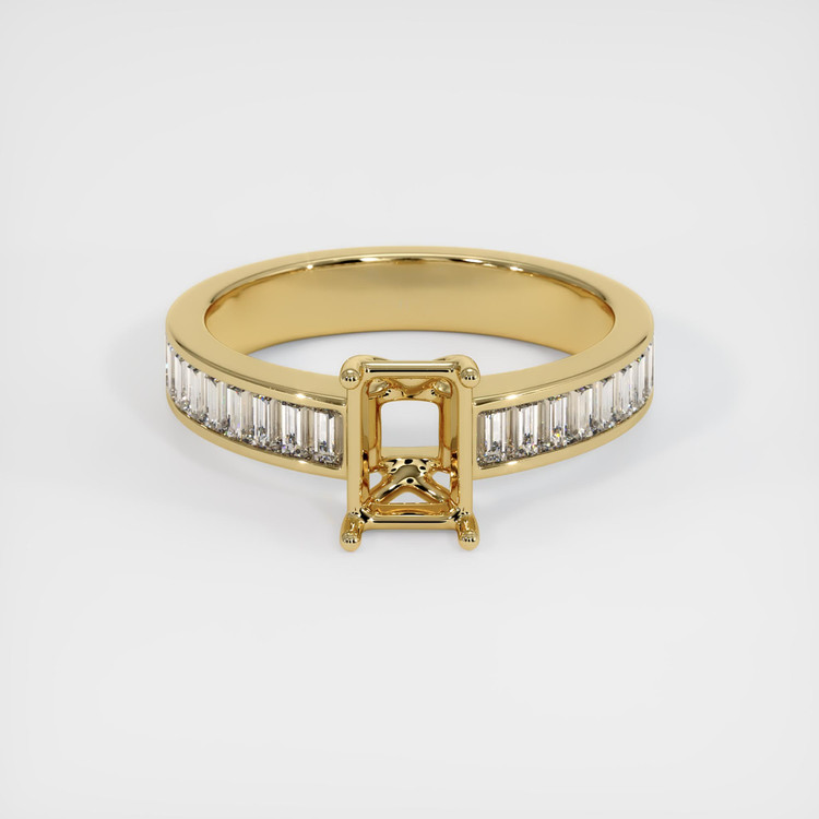 14K Yellow Gold Accent Stones Ring Setting