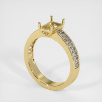 18K Yellow Gold Accent Stones Ring Setting Video