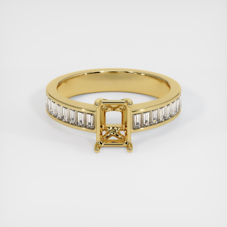 18K Yellow Gold Accent Stones Ring Setting