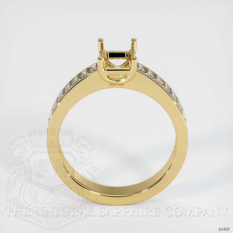 18K Yellow Gold Accent Stones Ring Setting