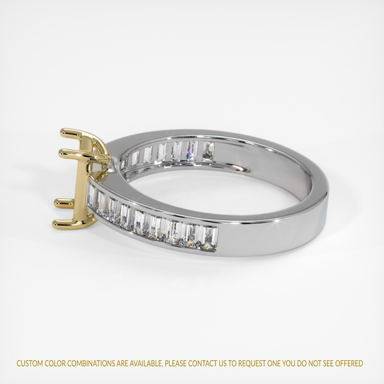14K Yellow & White Accent Stones Ring Setting