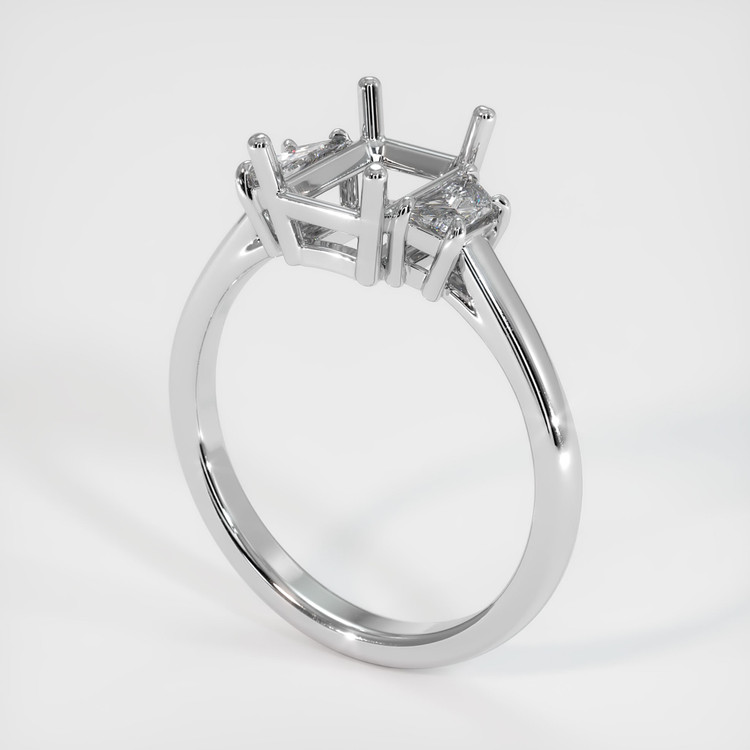 Platinum 950 Three Stone Ring Setting