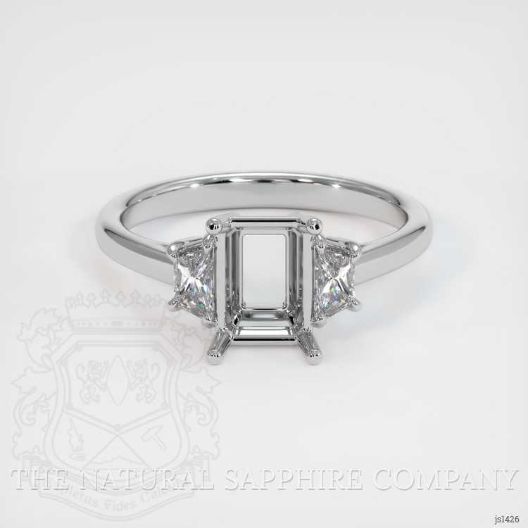 Platinum 950 Three Stone Ring Setting