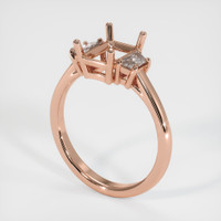 14K Rose Gold Three Stone Ring Setting Video