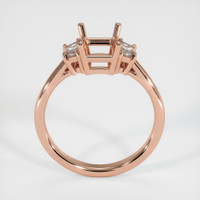 14K Rose Gold Three Stone Ring Setting Image