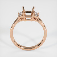 18K Rose Gold Three Stone Ring Setting Image