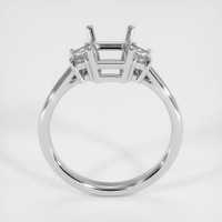 14K White Gold Three Stone Ring Setting Image