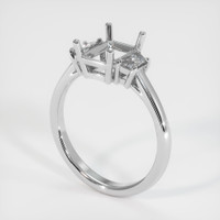 18K White Gold Three Stone Ring Setting Video