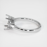 18K White Gold Three Stone Ring Setting Image