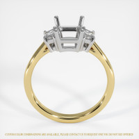 14K White & Yellow Three Stone Ring Setting Image