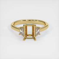 14K Yellow Gold Three Stone Ring Setting Image