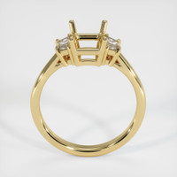 14K Yellow Gold Three Stone Ring Setting Image
