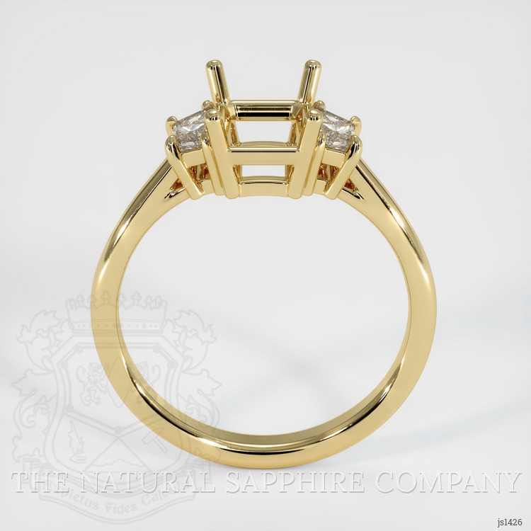 14K Yellow Gold Three Stone Ring Setting