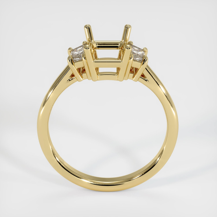 14K Yellow Gold Three Stone Ring Setting