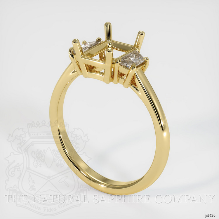 Three Stone Emerald Ring 3.70 Ct., 18K Yellow Gold