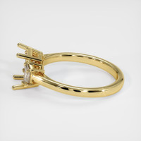 18K Yellow Gold Three Stone Ring Setting Image