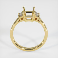 18K Yellow Gold Three Stone Ring Setting Image