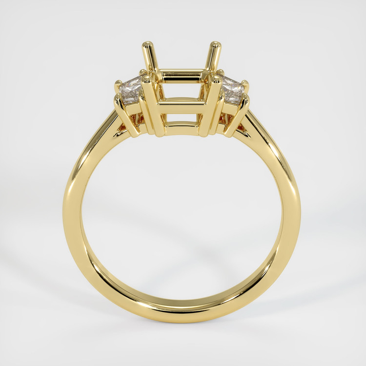 18K Yellow Gold Three Stone Ring Setting