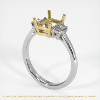 14K Yellow & White Three Stone Ring Setting Video