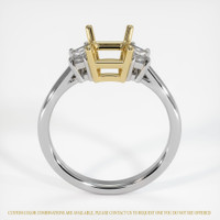 14K Yellow & White Three Stone Ring Setting Image